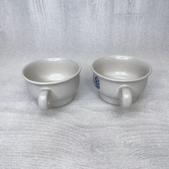 4x Pfaltzgraff Yorktowne Stoneware 1Y Flat Mug Vintage USA Castle Mark - Picture 9 of 15